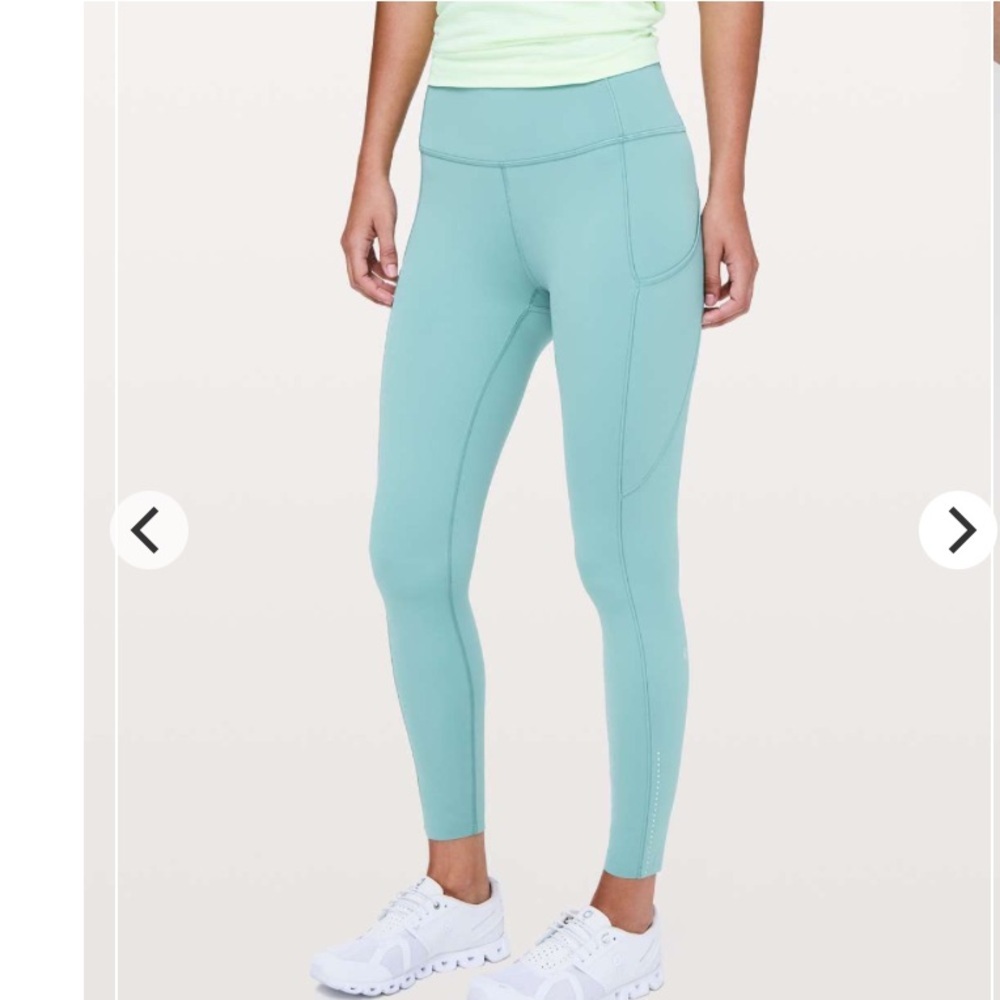 Lululemon sz 10 Pacific Breeze Fast & Free 7/8 Tight II *Nulux 25"